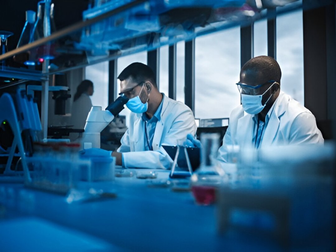 Scientists in a lab setting, possibly involved in research that could inform random drug testing programs.